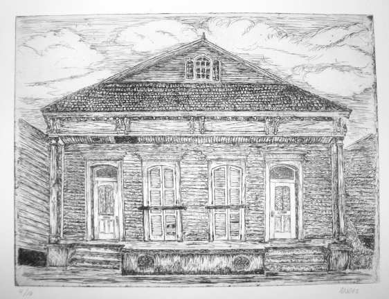 New Orleans shotgun house - 9 x 12